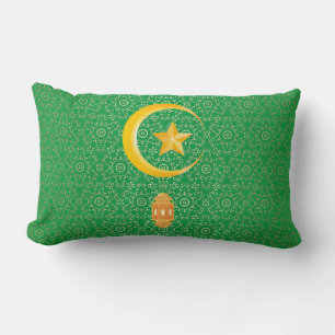 Eid al Fitr Mubarak Ramadan Kareem Moon Star Lumbar Cushion
