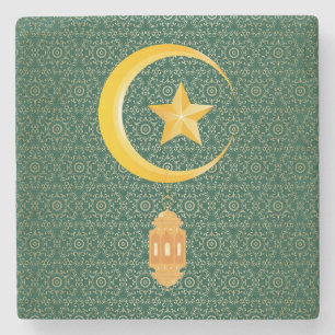 Eid al Fitr Mubarak Ramadan Kareem Moon Star Stone Coaster