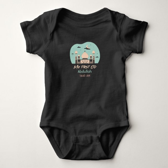 Eid baby My first Eid Personalise Bodysuit (Front)