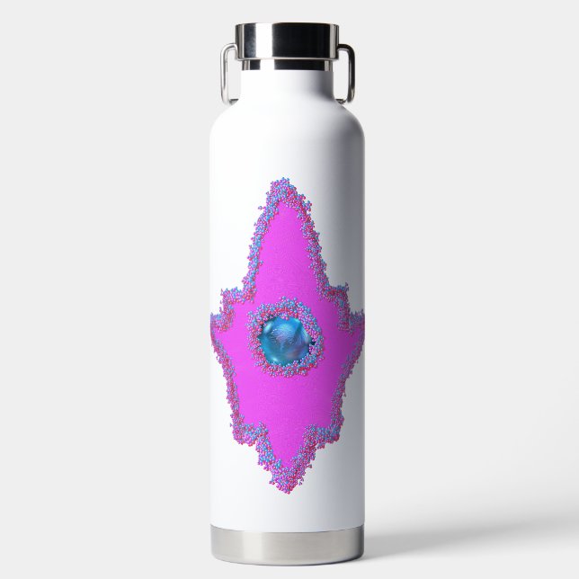 Eid beaded sparkly hamsa water bottle (Front)