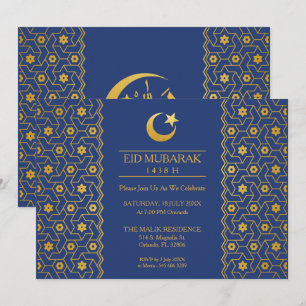 Eid Celebration Party Invitation Islamic Pattern