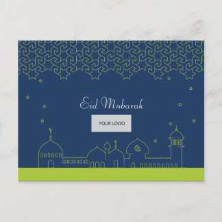 Eid Corporate Postcard - Blue & Green