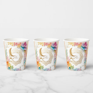Eid flowers عيد سعيد paper cups