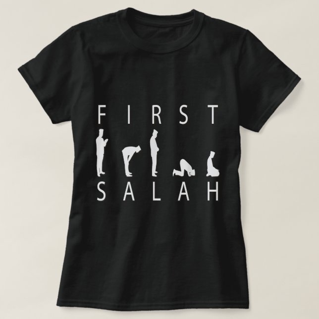 Eid Gifts for Kids Men Women First Salah Islamic M T-Shirt (Design Front)