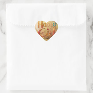 Eid greeting gift Personalised Heart Sticker
