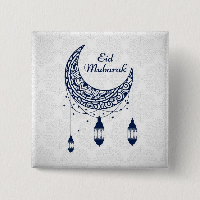 Eid Mubarak 15 Cm Square Badge (Front)