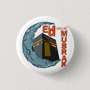 Eid mubarak 3 cm round badge