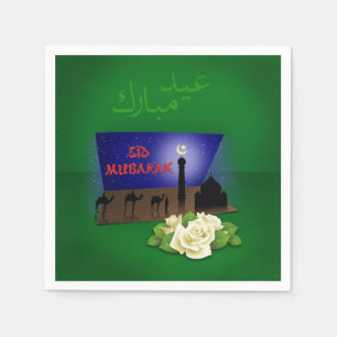 Eid Mubarak 3D Greeting - Paper Napkin
