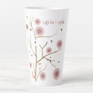 Eid Mubarak Aesthetic leave Sun Blaze Element Latte Mug