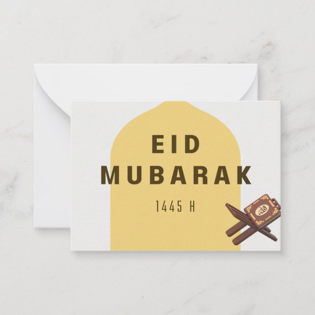 Eid Mubarak Al Quran Greeting Card (Front)