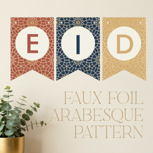 Eid Mubarak Arabian Pattern Bunting