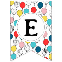 Eid Mubarak bunting flags, colourful balloons