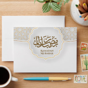 Eid Mubarak Card with Masjid Envelope