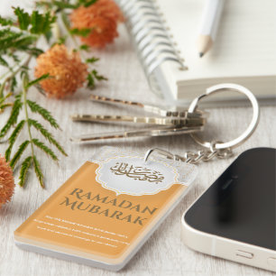 Eid Mubarak Card with Masjid Key Ring