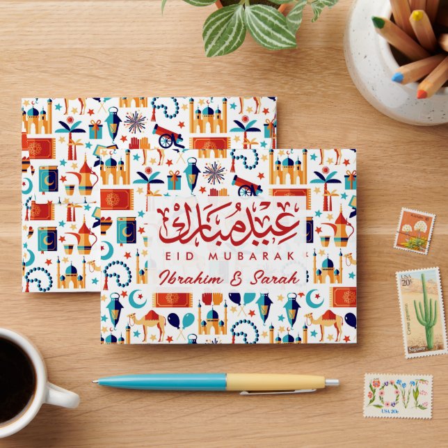 Eid Mubarak Cash Money Gift Muslim Kids Happy Eid  Envelope (Desk)