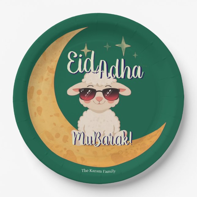 Eid  Mubarak Celebration Party  Paper Plate (Front)