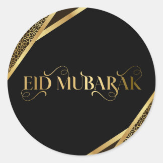 Eid mubarak circle  classic round sticker
