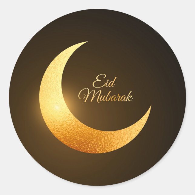Eid Mubarak Classic Round Sticker (Front)