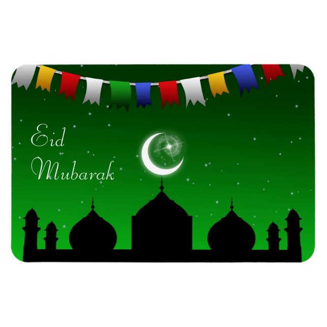 Eid Mubarak Colourful Garland Magnet (Horizontal)