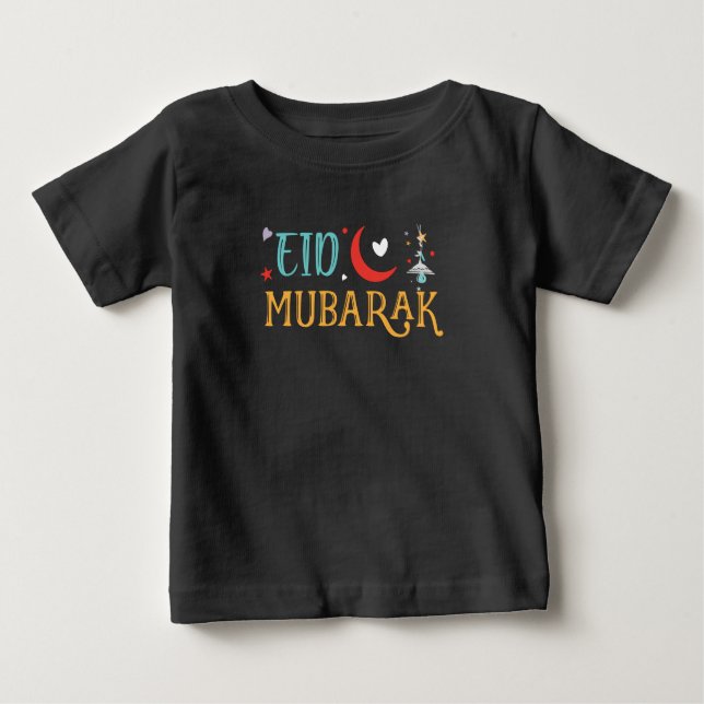 Eid Mubarak Eid Ul Fitr Eid Ul Adha Muslim Holiday Baby T-Shirt (Front)