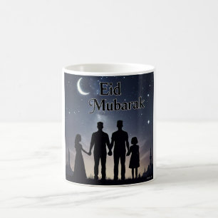 Eid Mubarak Family Silhouette  Coffee Mug