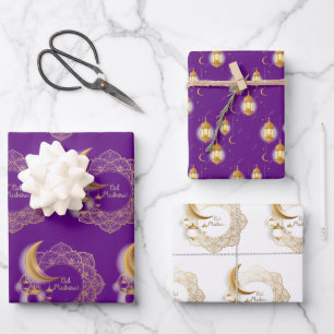 Eid mubarak fanoos wrapping paper sheet