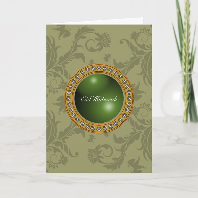 Eid Mubarak Floral Holiday Card (Front)