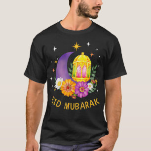 Eid Mubarak Floral Islamic Ramadan Tshirt for Musl
