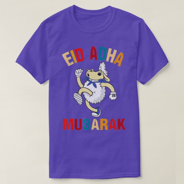 Eid Mubarak for Muslim American Men Eid al Adha  T-Shirt (Design Front)