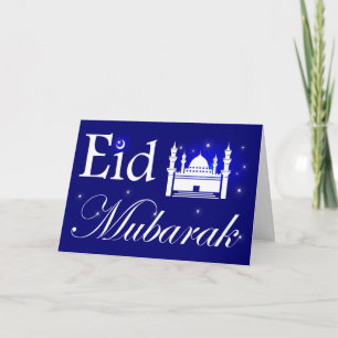 Eid Mubarak for Ramadan Greeting Card, Mosque Card