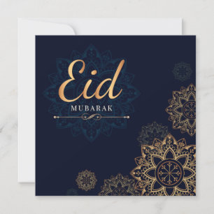 Eid Mubarak Gold Mandala  Holiday Card