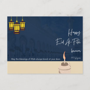 Eid Mubarak - Happy Eid - Colourful Calligraphy Po Postcard