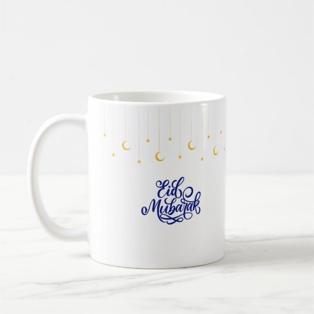 Eid Mubarak in Blue Colour Coffee Mug (Left)