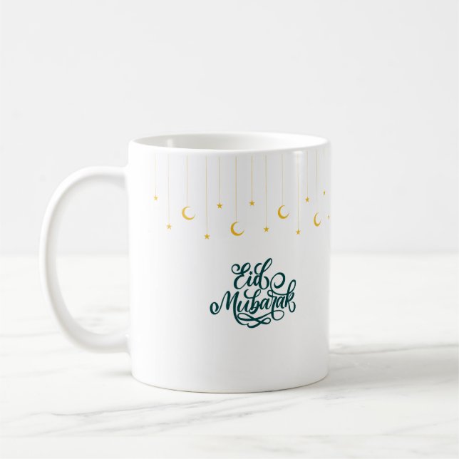Eid Mubarak in Green Colour Coffee Mug (Left)
