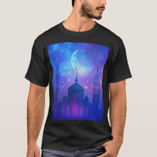 Eid Mubarak Magic Arabian Nights Crescent Colours T-Shirt
