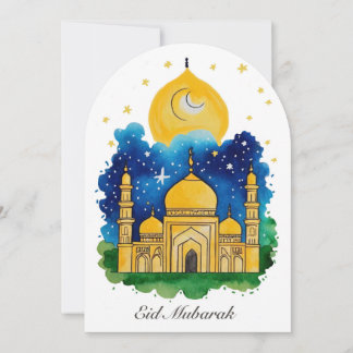 Eid Mubarak Mosque Card
