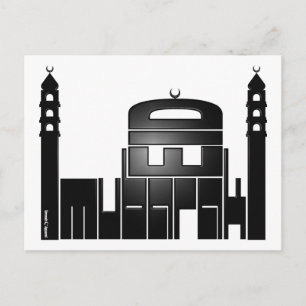 Eid Mubarak Mosque Design Postcard