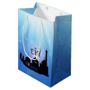 Eid Mubarak Mosque with Typography Medium Gift Bag