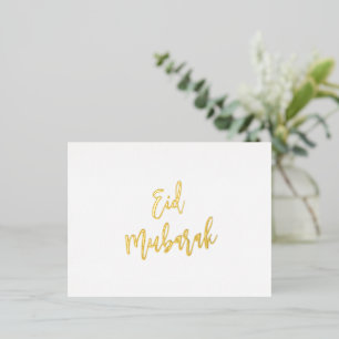 Eid Mubarak Muslim Islamic Greeting Foil Holiday Postcard