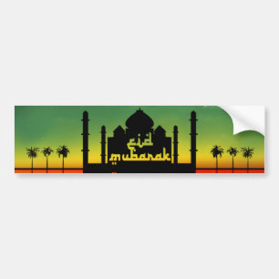 Eid Mubarak Night Reflection Bumper Sticker