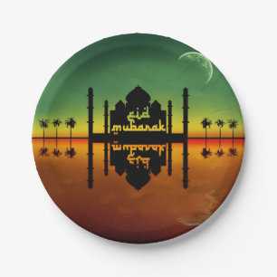 Eid Mubarak Night Reflection Paper Plate