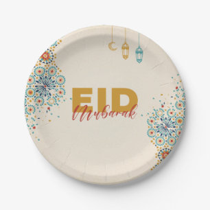 Eid mubarak paper plate