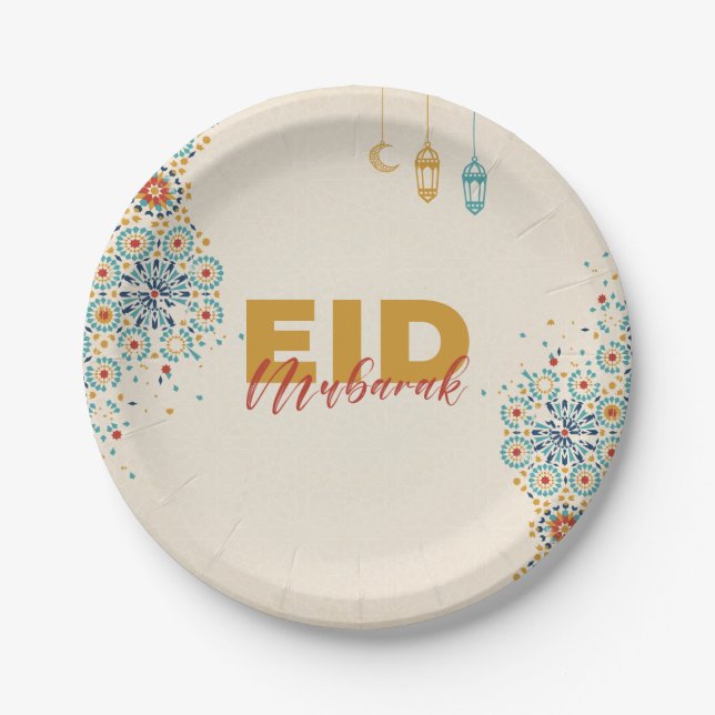 Eid mubarak paper plate (Front)