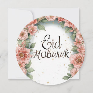 Eid mubarak Personalised Floral Greeting Card