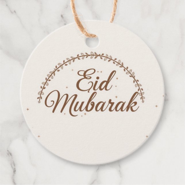Eid mubarak personalised Gift Tag  (Front)