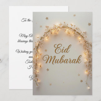 Eid mubarak Personalised Lights Greeting Card