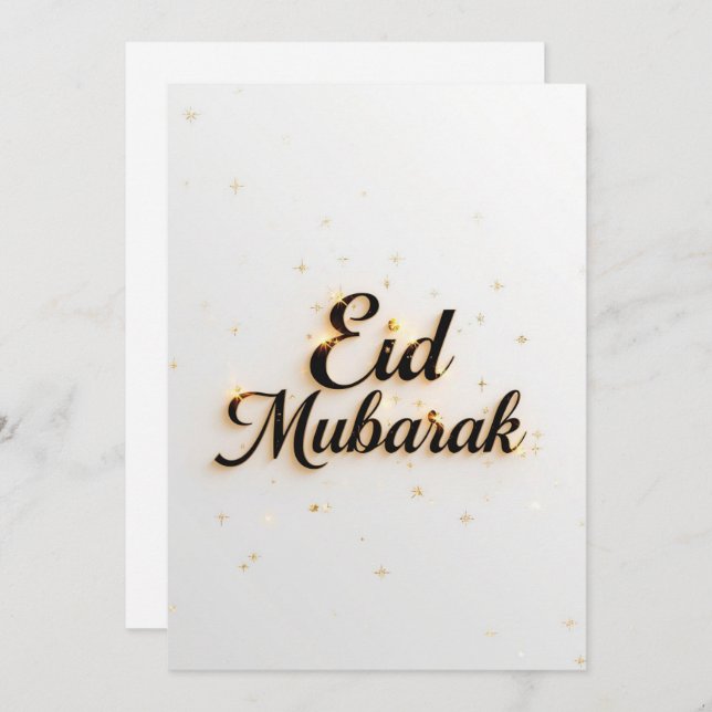 Eid mubarak Personalized Modern Card (Front/Back)