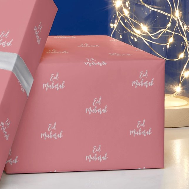 Eid Mubarak Pink & Silver Gift Wrapping Paper (Creator Uploaded)