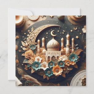 Eid Mubarak Ramadan Customisable Greetings Text Holiday Card
