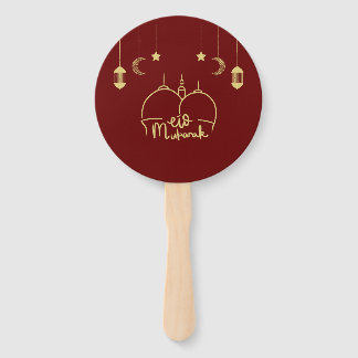 EID MUBARAK RAMADAN HAND FAN